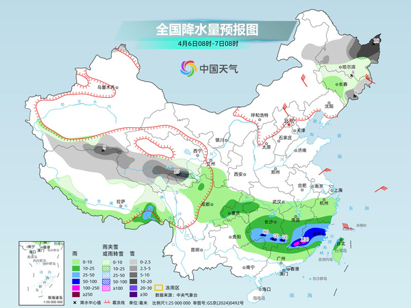 今天南方雨勢仍強東北雨雪持續(xù) 未來一周中東部氣溫波動頻繁